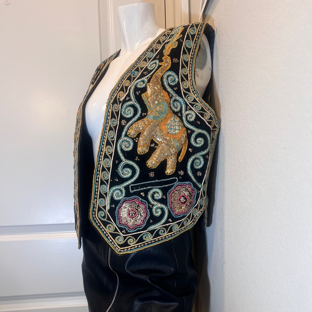 Embroidered Vest with Ornate Design